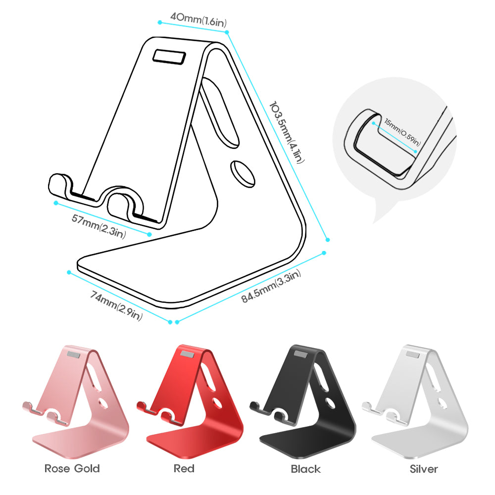 Universal aluminum alloy Desktop/Vanity phone holder