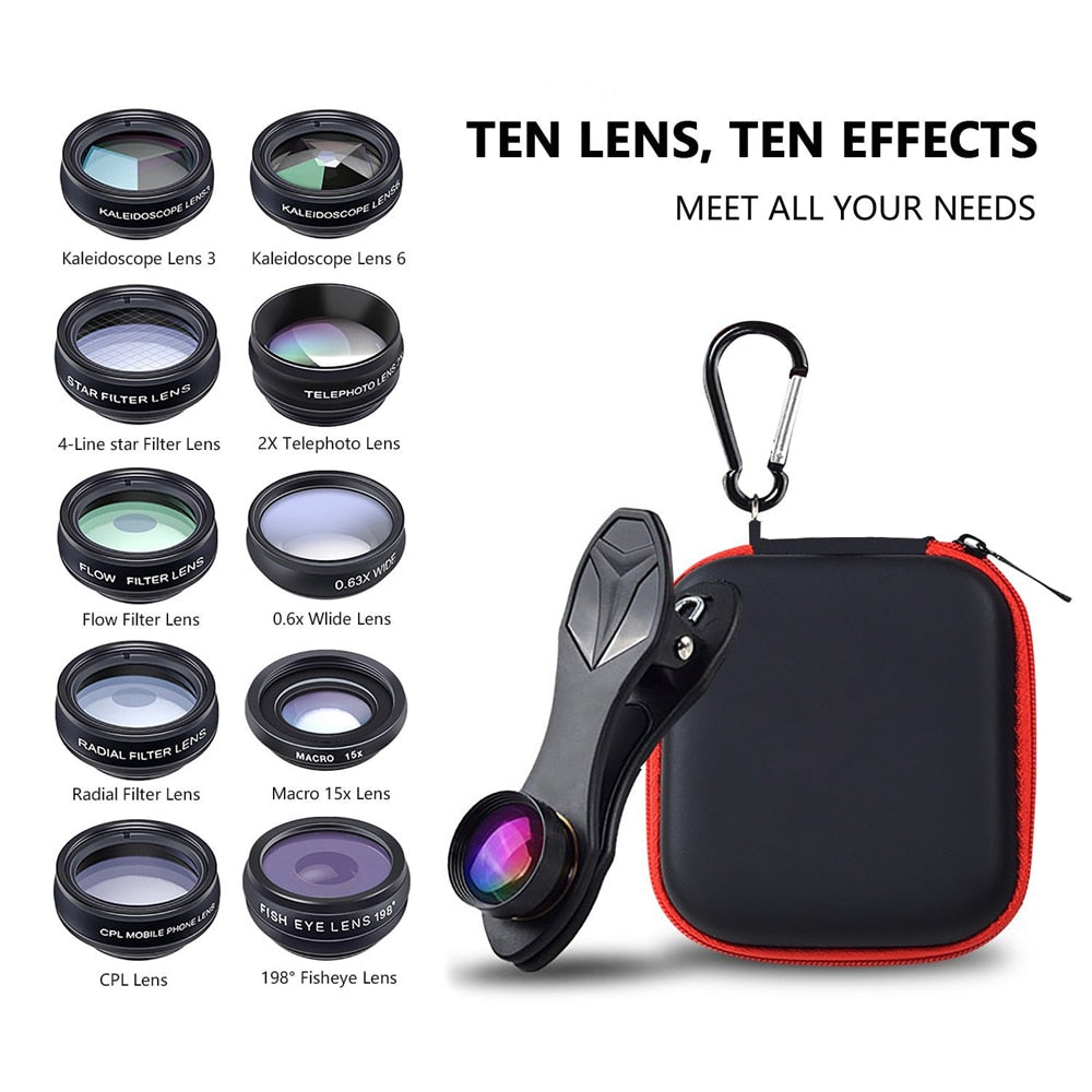 10 in 1 Mobile Lens Kit